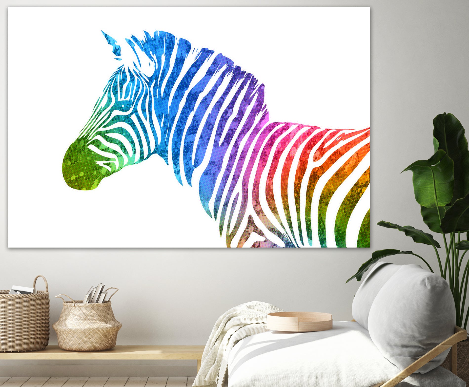 Zebra | Rainbow Series | Pop Art by William Cuccio on GIANT ART - white digital painting