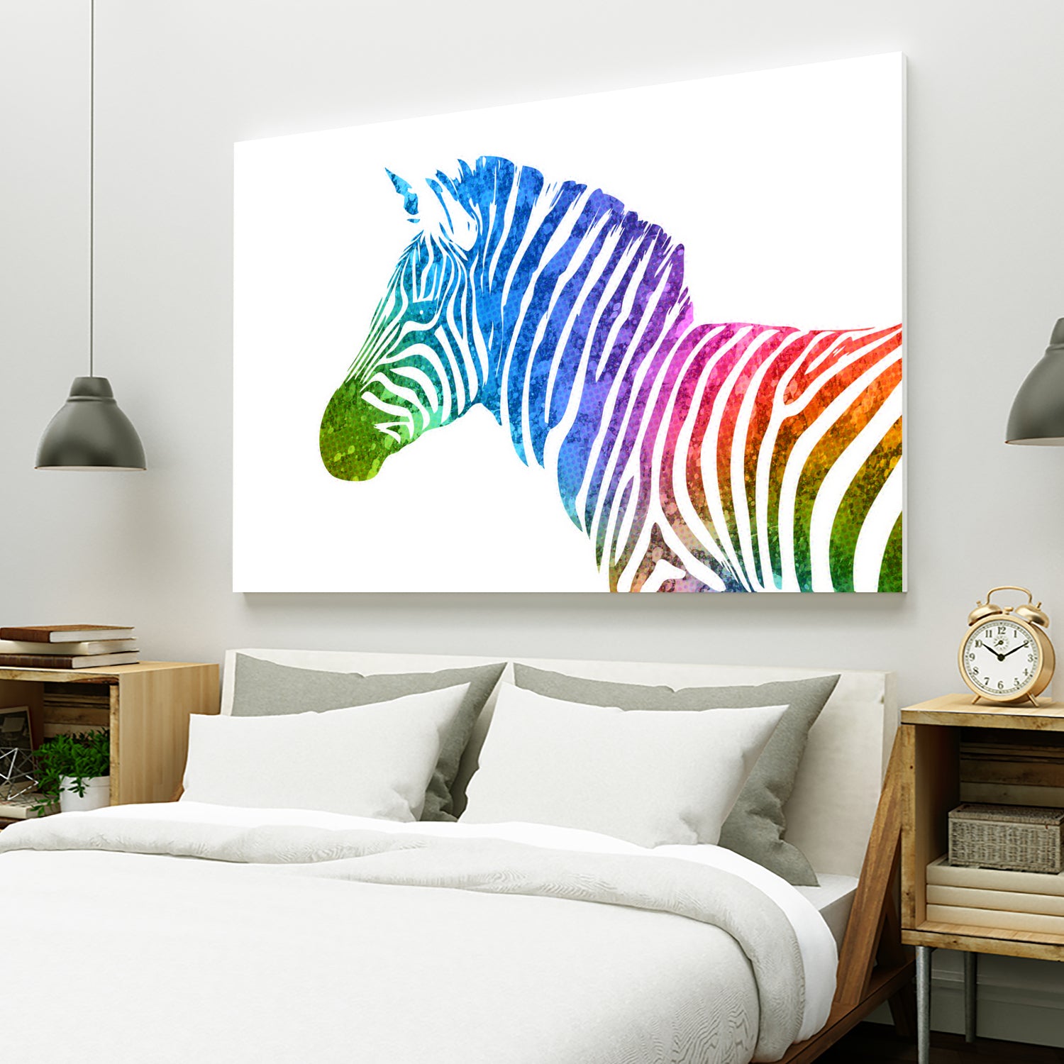 Zebra | Rainbow Series | Pop Art by William Cuccio on GIANT ART - white digital painting