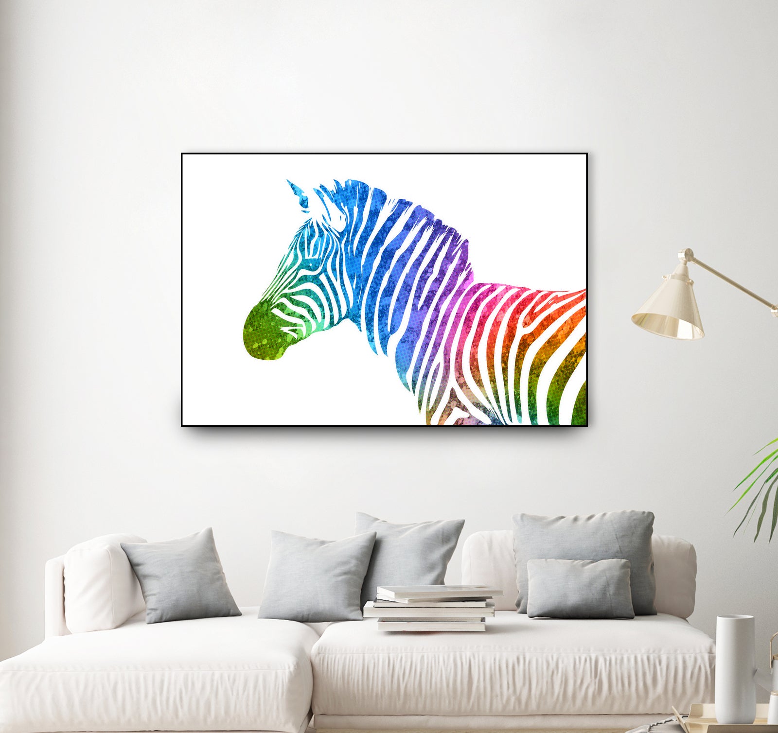 Zebra | Rainbow Series | Pop Art by William Cuccio on GIANT ART - white digital painting