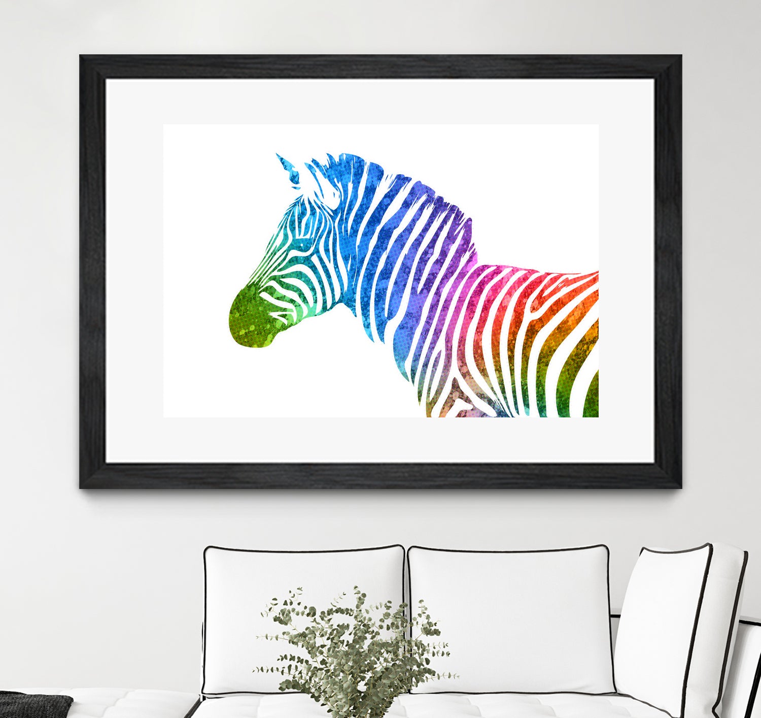 Zebra | Rainbow Series | Pop Art by William Cuccio on GIANT ART - white digital painting