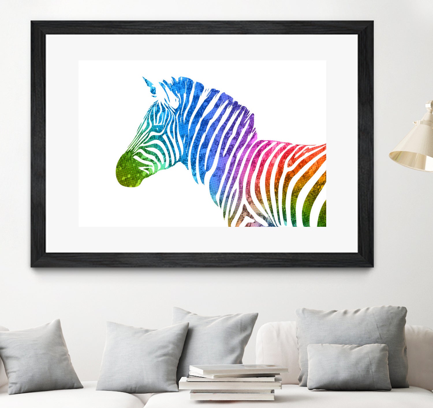 Zebra | Rainbow Series | Pop Art by William Cuccio on GIANT ART - white digital painting