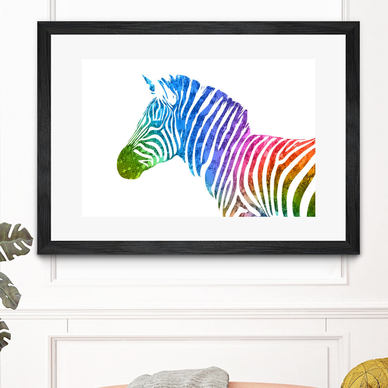 Zebra | Rainbow Series | Pop Art by William Cuccio on GIANT ART - white digital painting