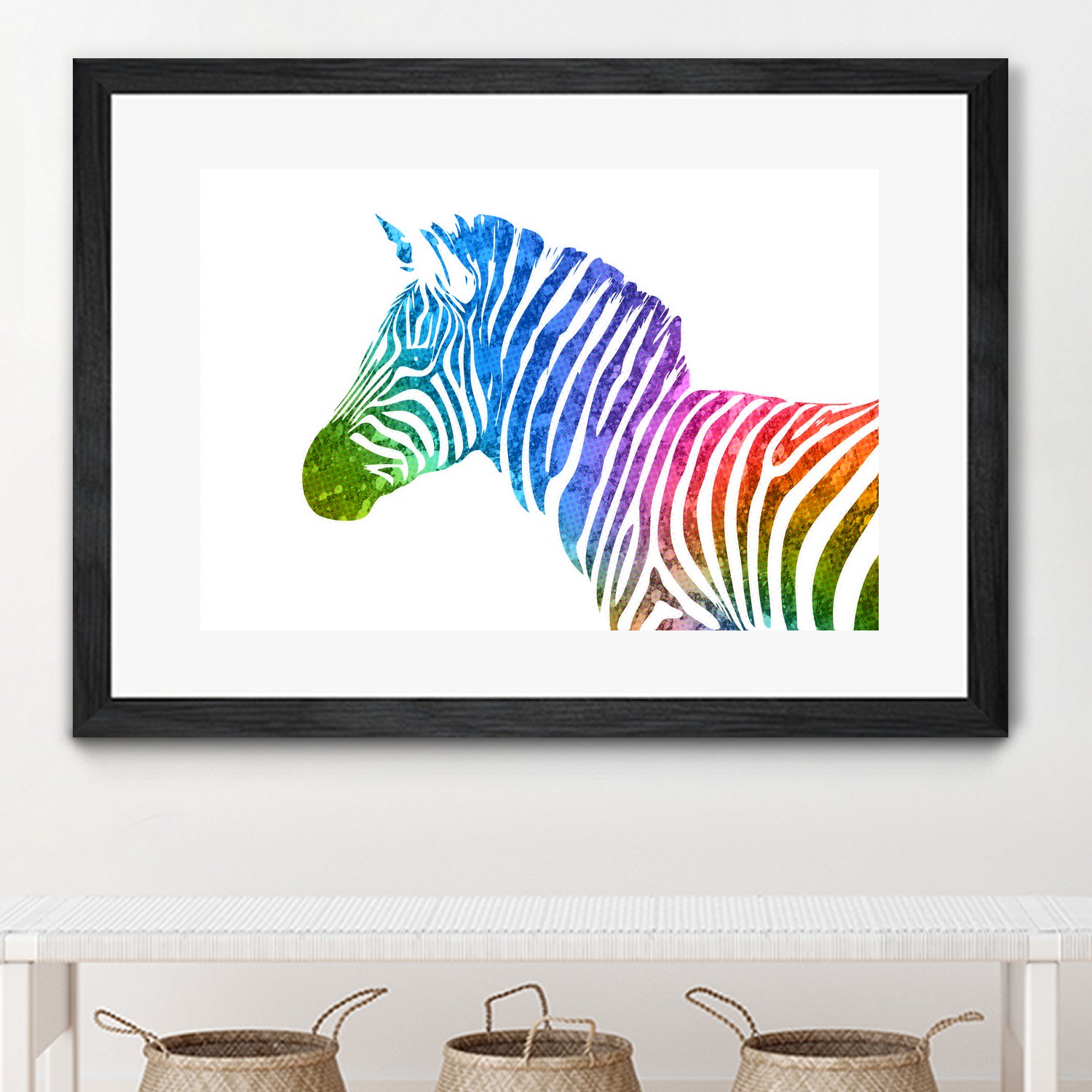 Zebra | Rainbow Series | Pop Art by William Cuccio on GIANT ART - white digital painting