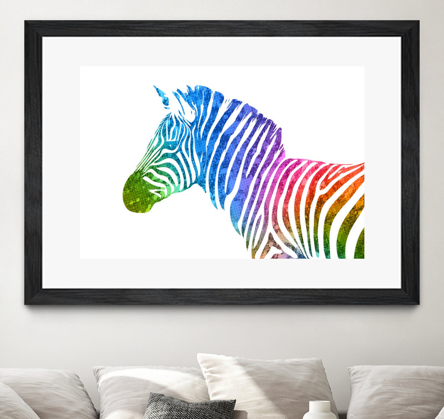 Zebra | Rainbow Series | Pop Art by William Cuccio on GIANT ART - white digital painting