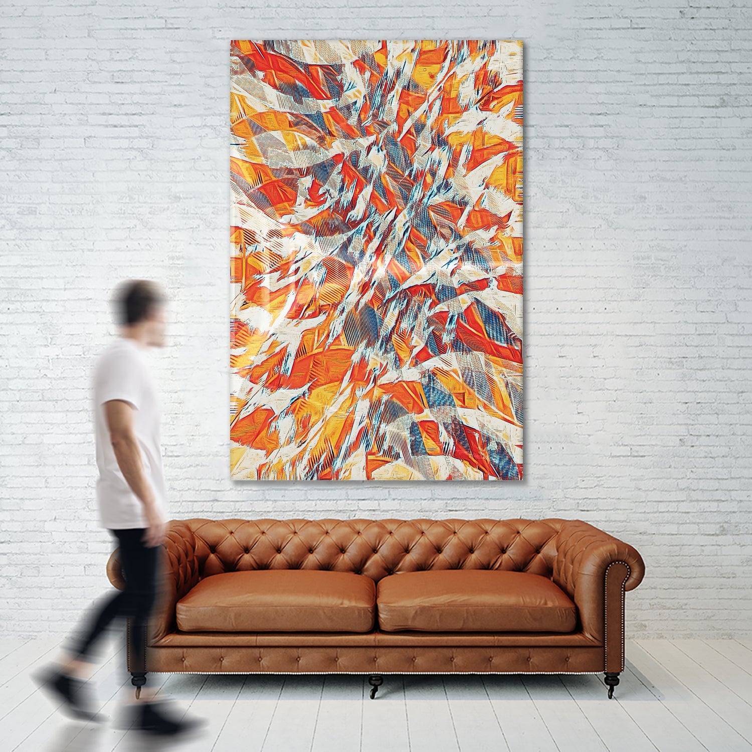 Shredded Flow by Randy Witte on GIANT ART - orange digital painting