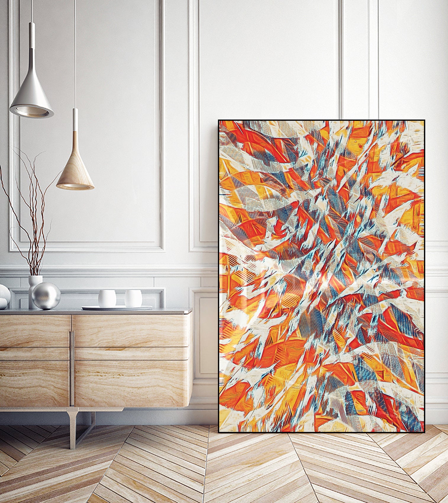 Shredded Flow by Randy Witte on GIANT ART - orange digital painting