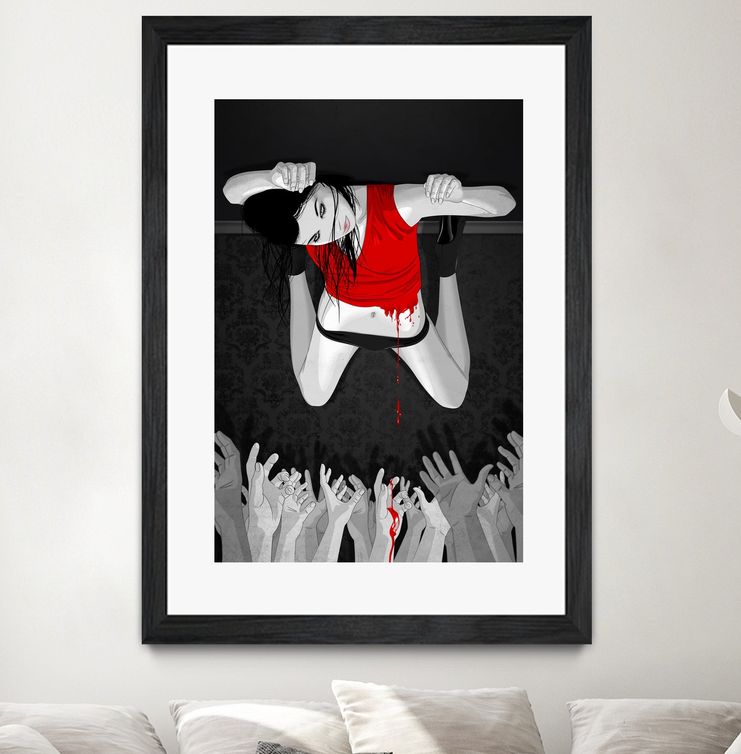 Every Angel Is Terror by Vassilis Dimitros on GIANT ART - black digital painting