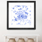 Blue Flowers - Floral Pattern Art by salome mikaberidze on GIANT ART - blue digital drawing