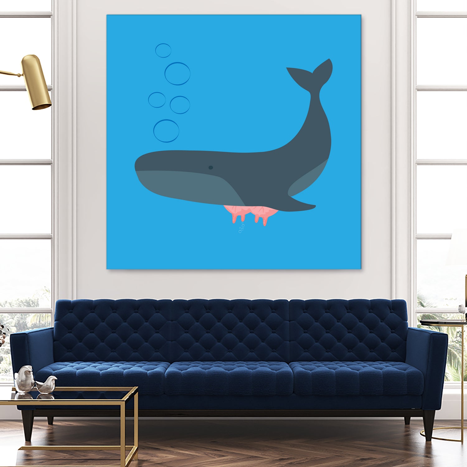 Whale Udder by Ryan Foster on GIANT ART - blue digital drawing