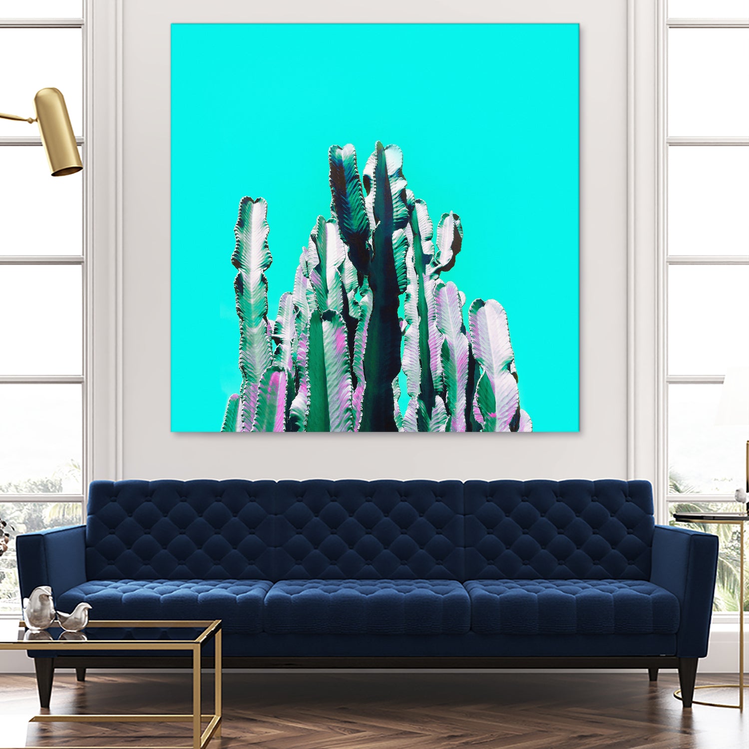 Majestic Cactus by Dominique Van Roey on GIANT ART - blue photo manipulation