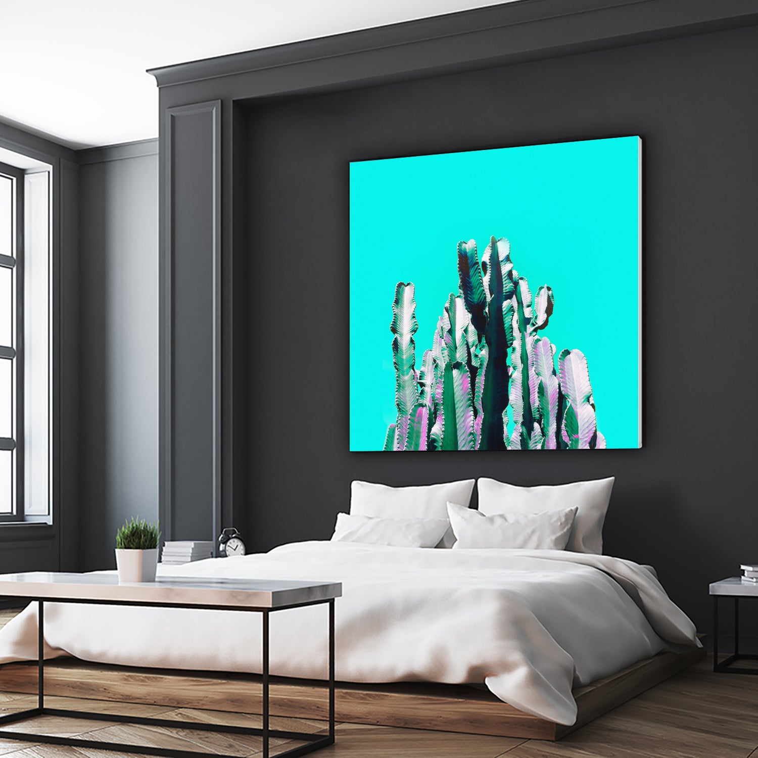 Majestic Cactus by Dominique Van Roey on GIANT ART - blue photo manipulation