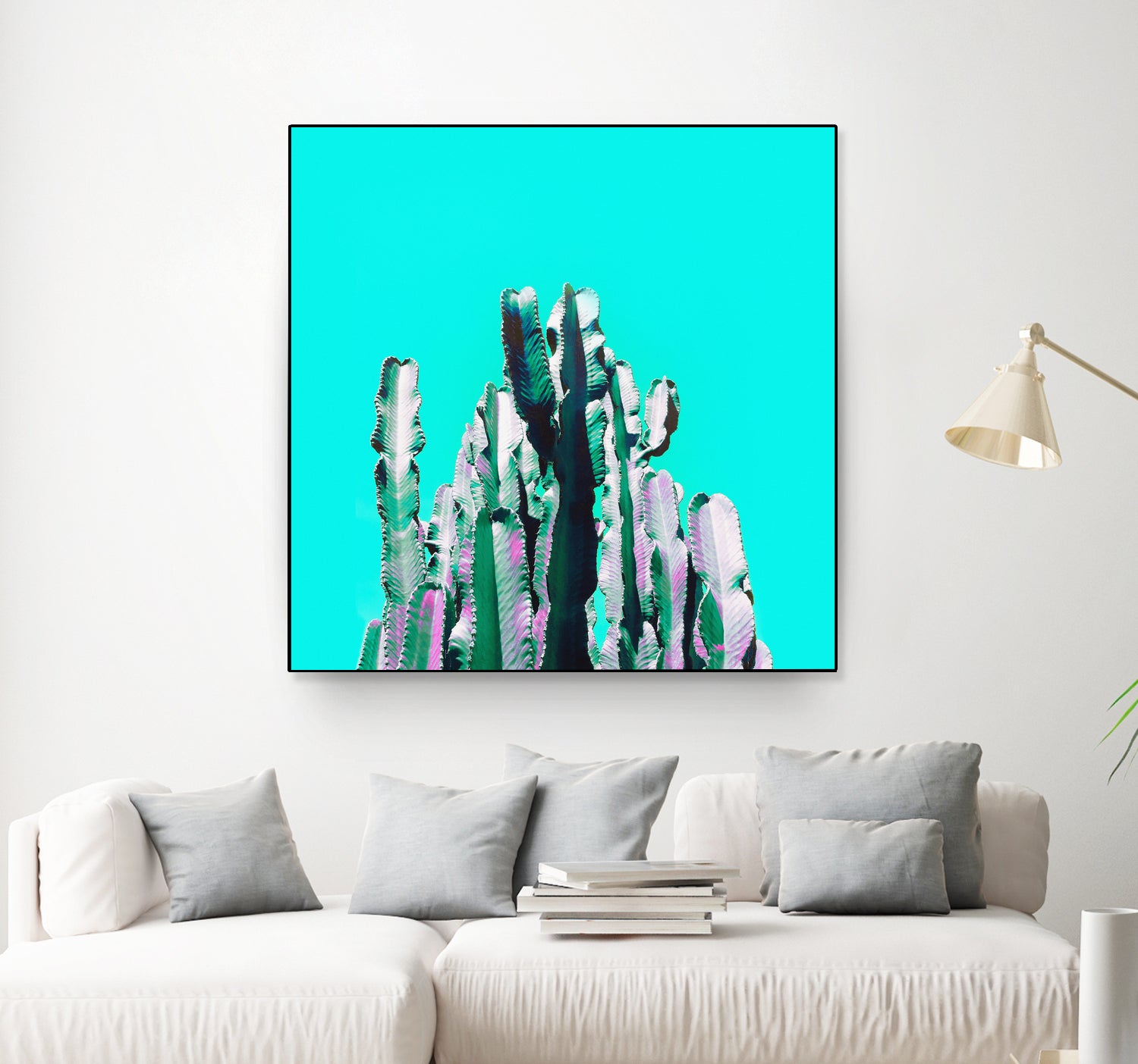 Majestic Cactus by Dominique Van Roey on GIANT ART - blue photo manipulation