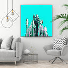 Majestic Cactus by Dominique Van Roey on GIANT ART - blue photo manipulation