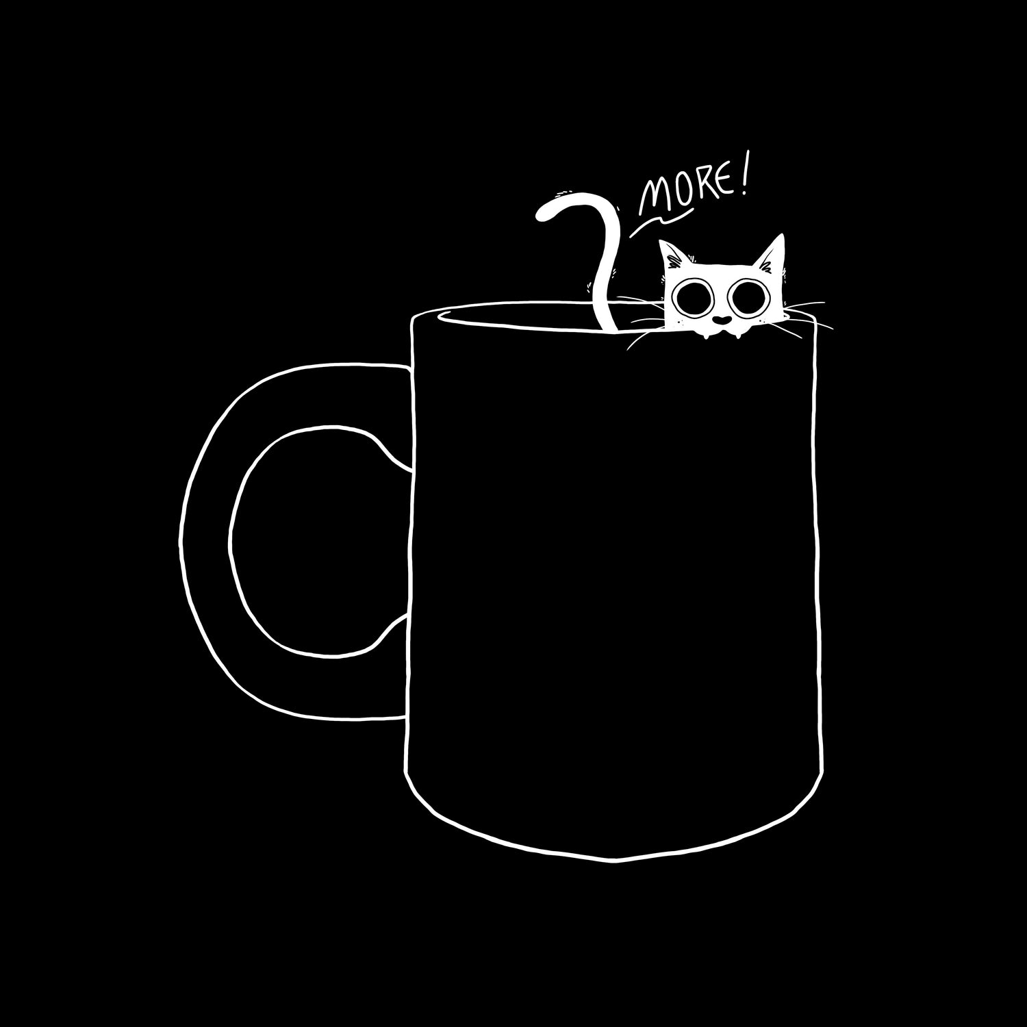 I Need Coffee by Tobias Fonseca on GIANT ART - black digital drawing