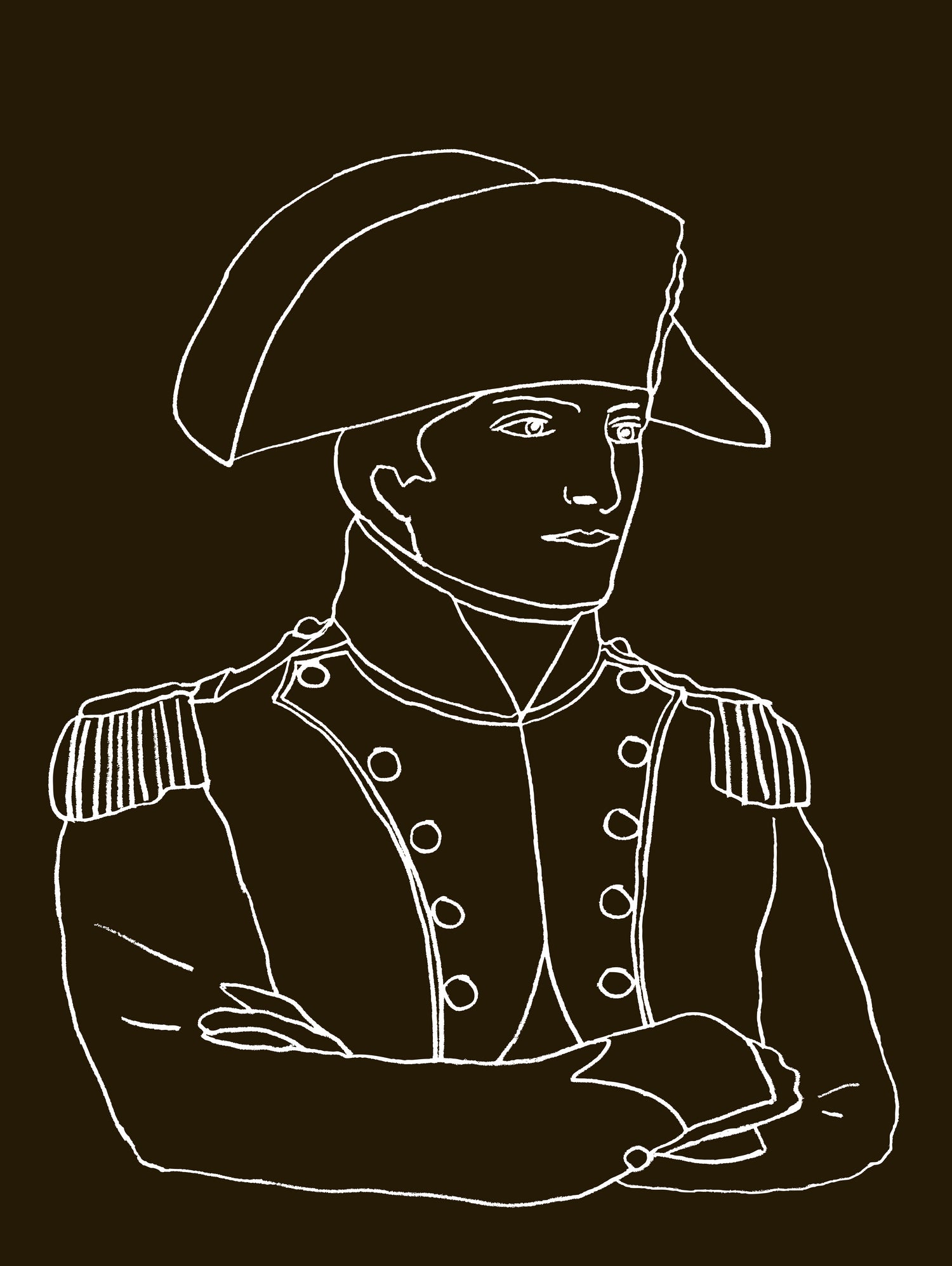 NAPOLEON WHITE LINES by Thomas Fernez on GIANT ART - black digital drawing