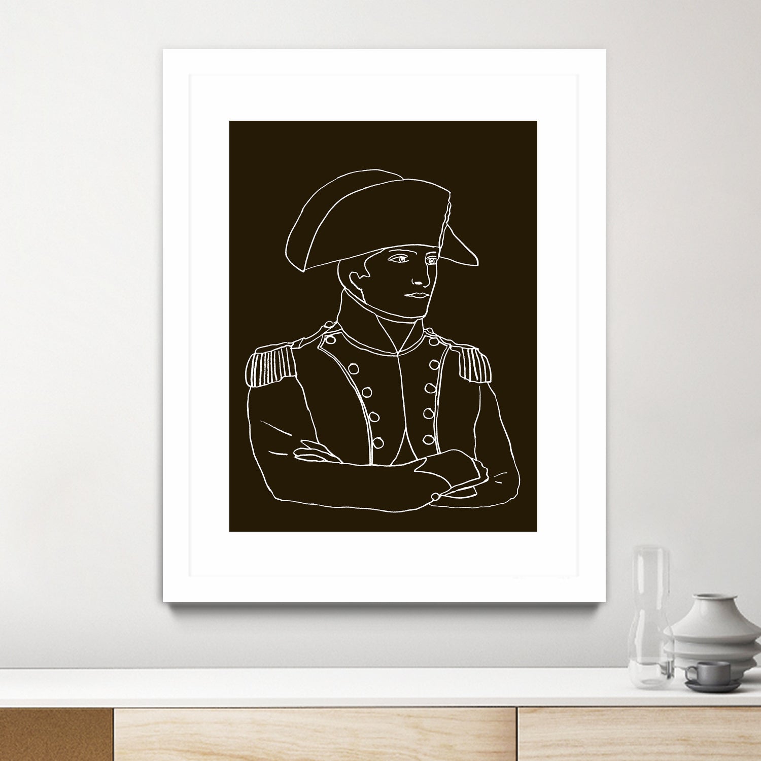 NAPOLEON WHITE LINES by Thomas Fernez on GIANT ART - black digital drawing