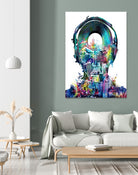 new york  city sound colorful by Bekim Mehovic on GIANT ART - white digital painting
