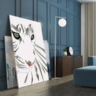 Tiger's Tranquility by Romina Lutz on GIANT ART - white digital painting