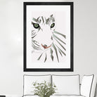 Tiger's Tranquility by Romina Lutz on GIANT ART - white digital painting