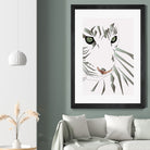 Tiger's Tranquility by Romina Lutz on GIANT ART - white digital painting