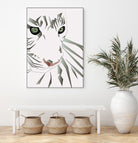 Tiger's Tranquility by Romina Lutz on GIANT ART - white digital painting