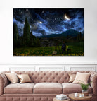 Starry Night by Alex Ruiz on GIANT ART - blue digital painting