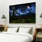 Starry Night by Alex Ruiz on GIANT ART - blue digital painting