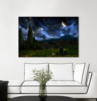 Starry Night by Alex Ruiz on GIANT ART - blue digital painting