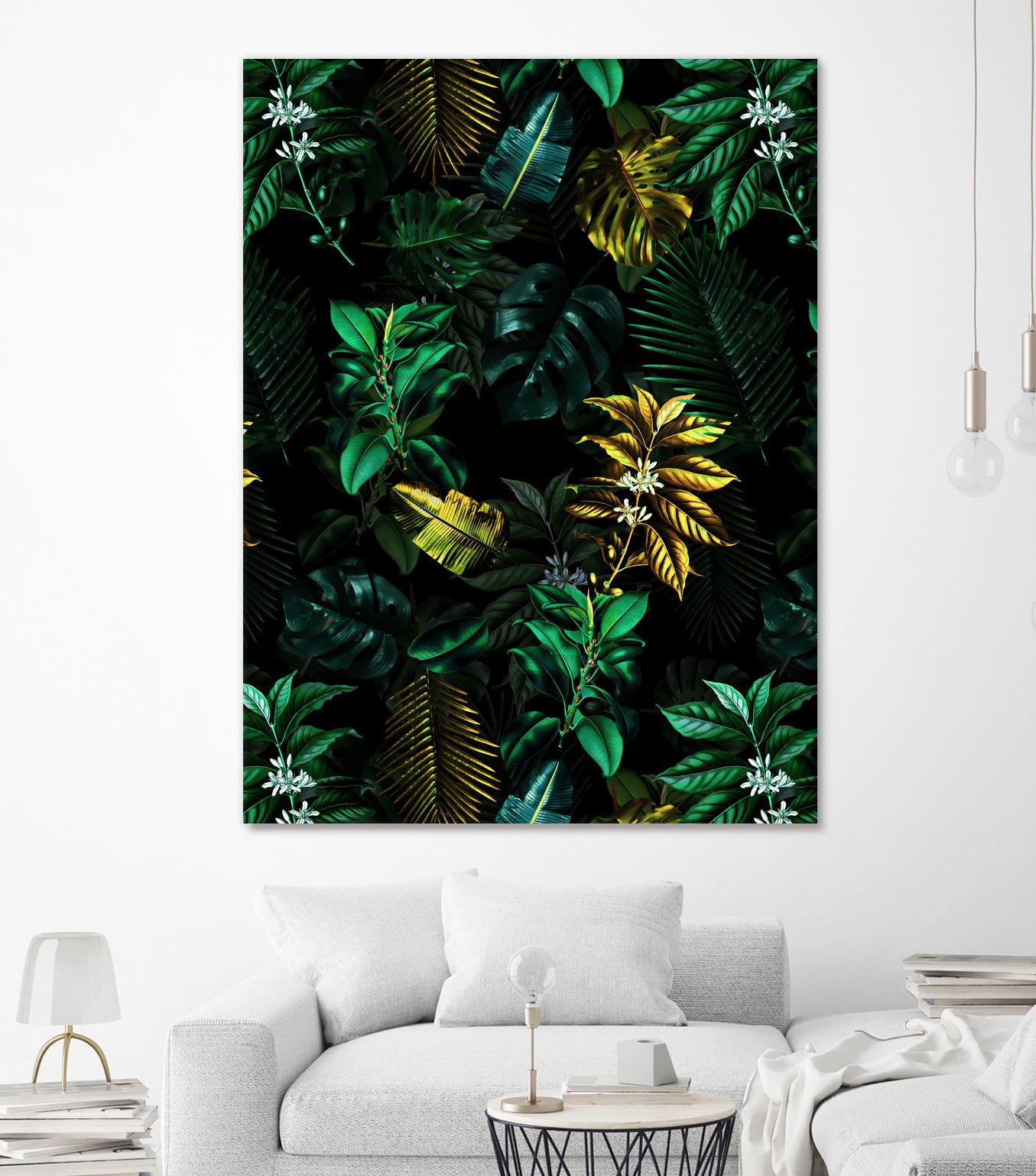 TROPICAL GARDEN VIII by burcu korkmazyurek on GIANT ART - black digital painting