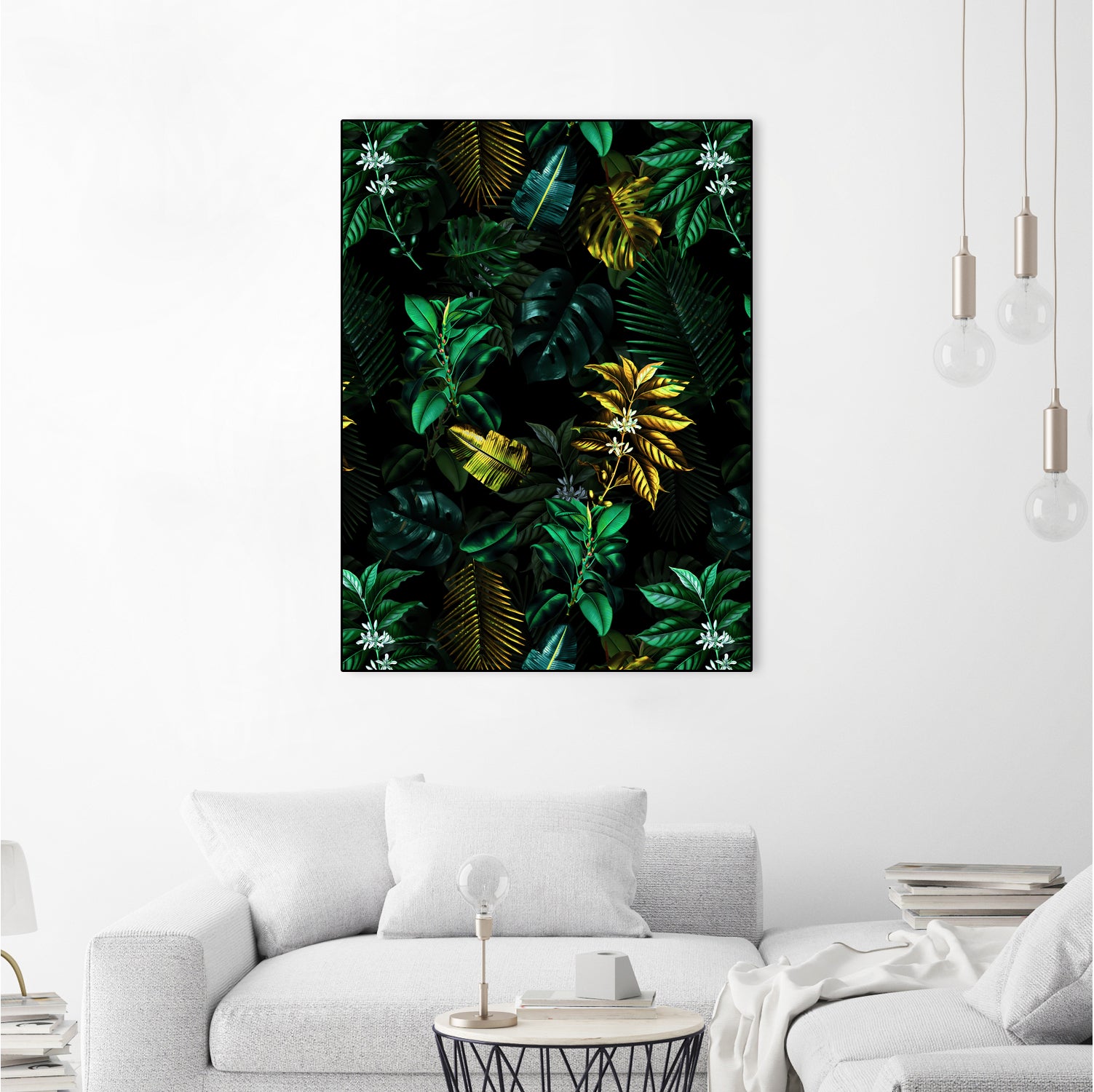 TROPICAL GARDEN VIII by burcu korkmazyurek on GIANT ART - black digital painting