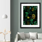 TROPICAL GARDEN VIII by burcu korkmazyurek on GIANT ART - black digital painting