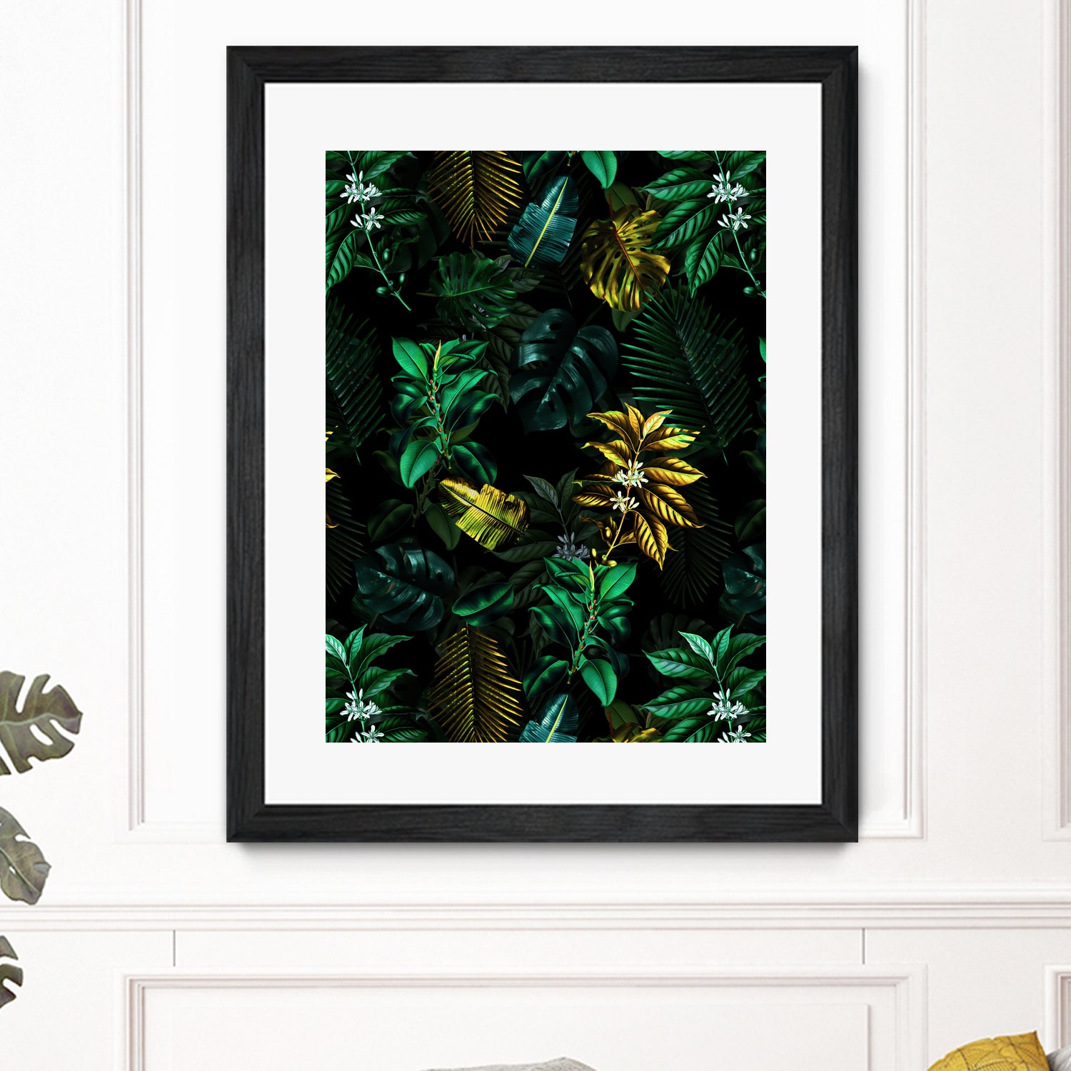 TROPICAL GARDEN VIII by burcu korkmazyurek on GIANT ART - black digital painting