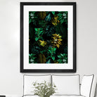 TROPICAL GARDEN VIII by burcu korkmazyurek on GIANT ART - black digital painting