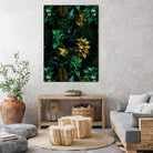 TROPICAL GARDEN VIII by burcu korkmazyurek on GIANT ART - black digital painting