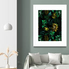 TROPICAL GARDEN VIII by burcu korkmazyurek on GIANT ART - black digital painting