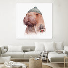 Tattooed Walrus by Tim McConnachie on GIANT ART - gray mixed media