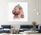 Tattooed Walrus by Tim McConnachie on GIANT ART - gray mixed media