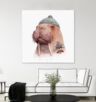 Tattooed Walrus by Tim McConnachie on GIANT ART - gray mixed media