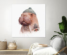 Tattooed Walrus by Tim McConnachie on GIANT ART - gray mixed media