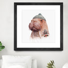 Tattooed Walrus by Tim McConnachie on GIANT ART - gray mixed media