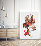 Il Bacio #1 by Luca Pontarelli on GIANT ART - fuchsia vector illustration