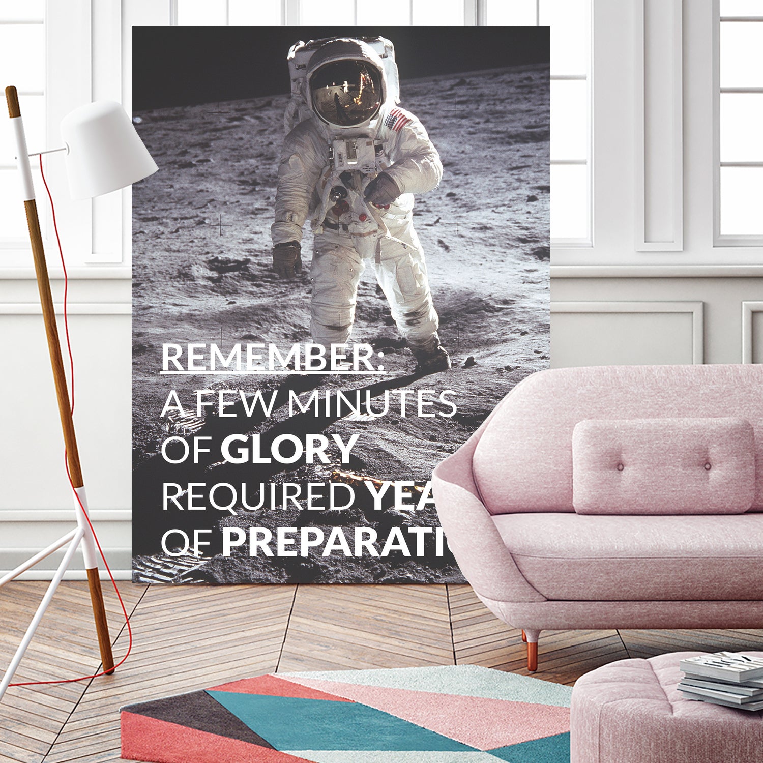 Motivational - Prepare For Glory (Moon Landing) by Wazir Rohiman on GIANT ART - gray typography