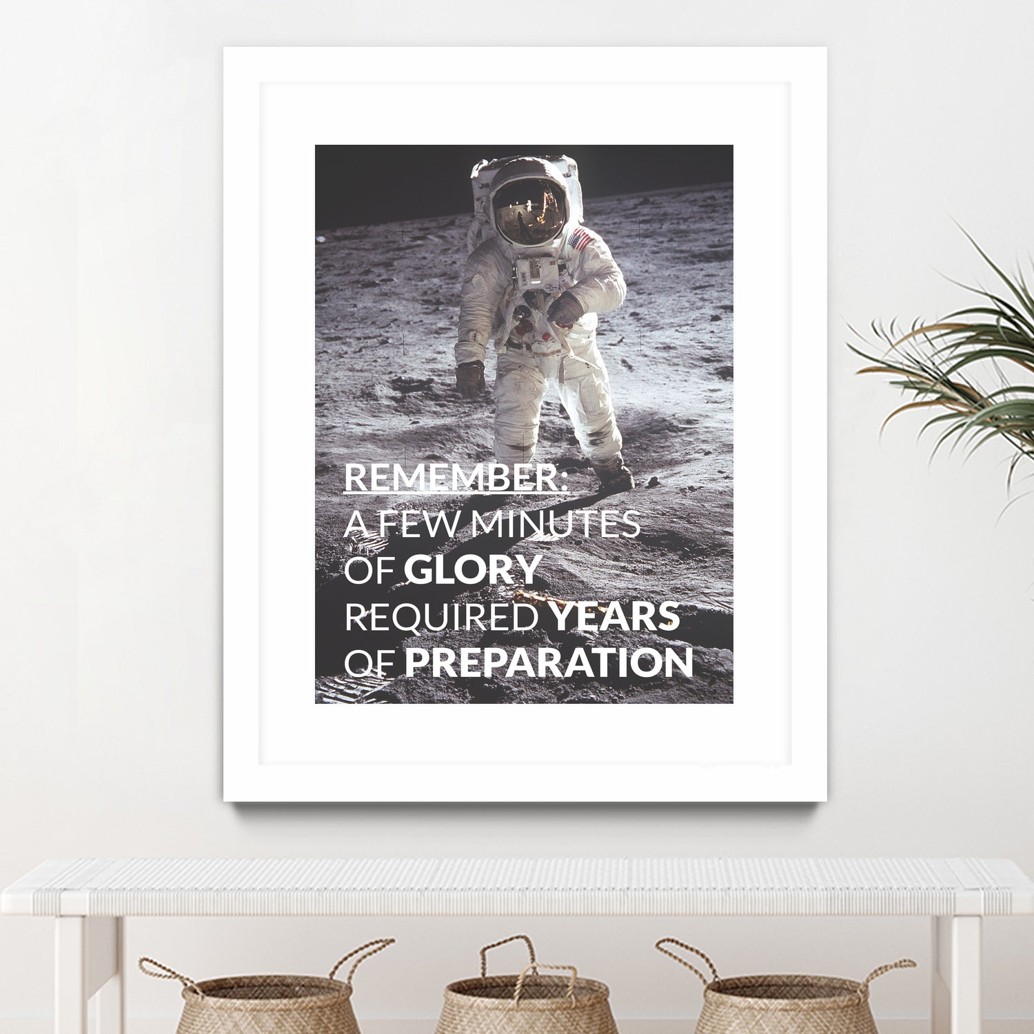 Motivational - Prepare For Glory (Moon Landing) by Wazir Rohiman on GIANT ART - gray typography