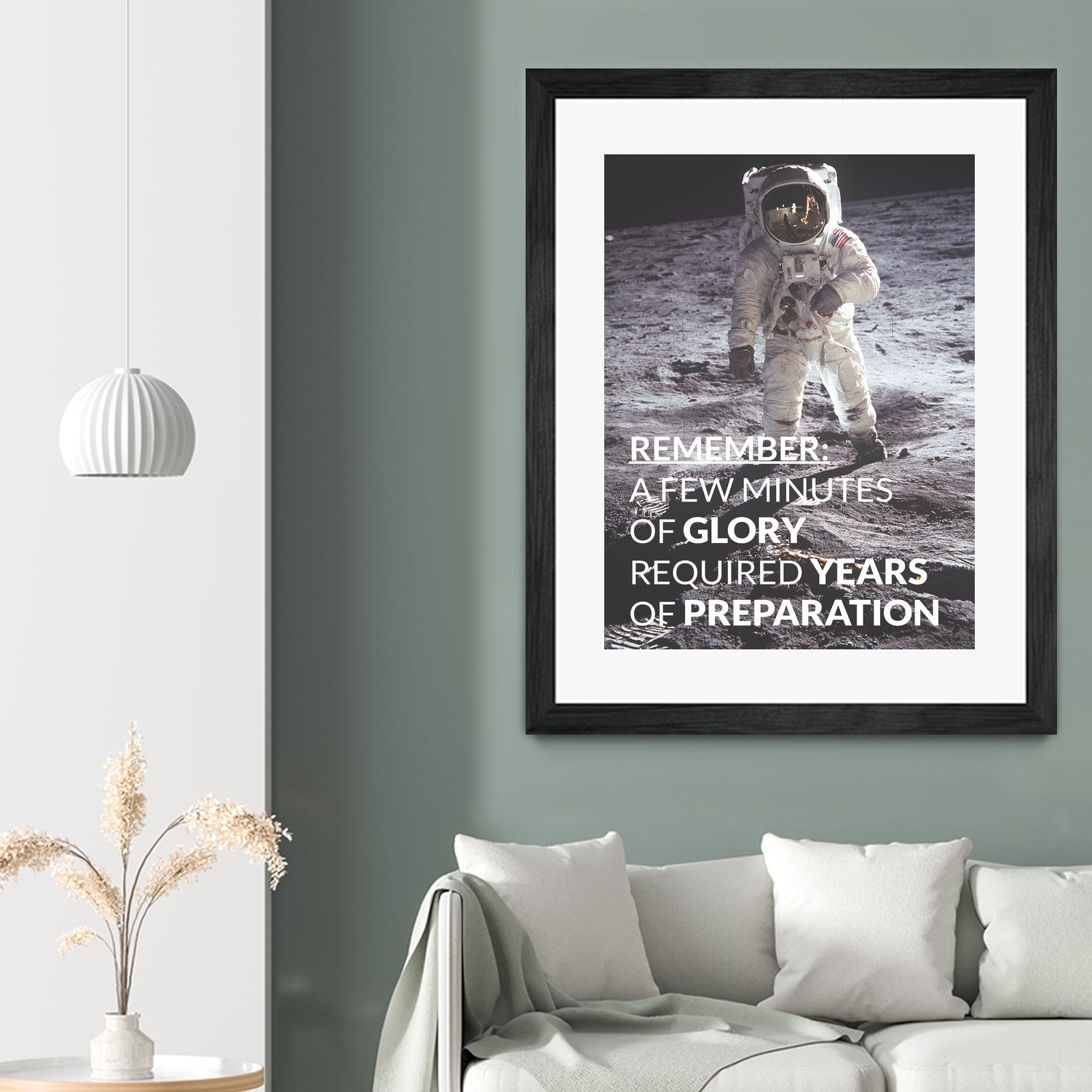 Motivational - Prepare For Glory (Moon Landing) by Wazir Rohiman on GIANT ART - gray typography