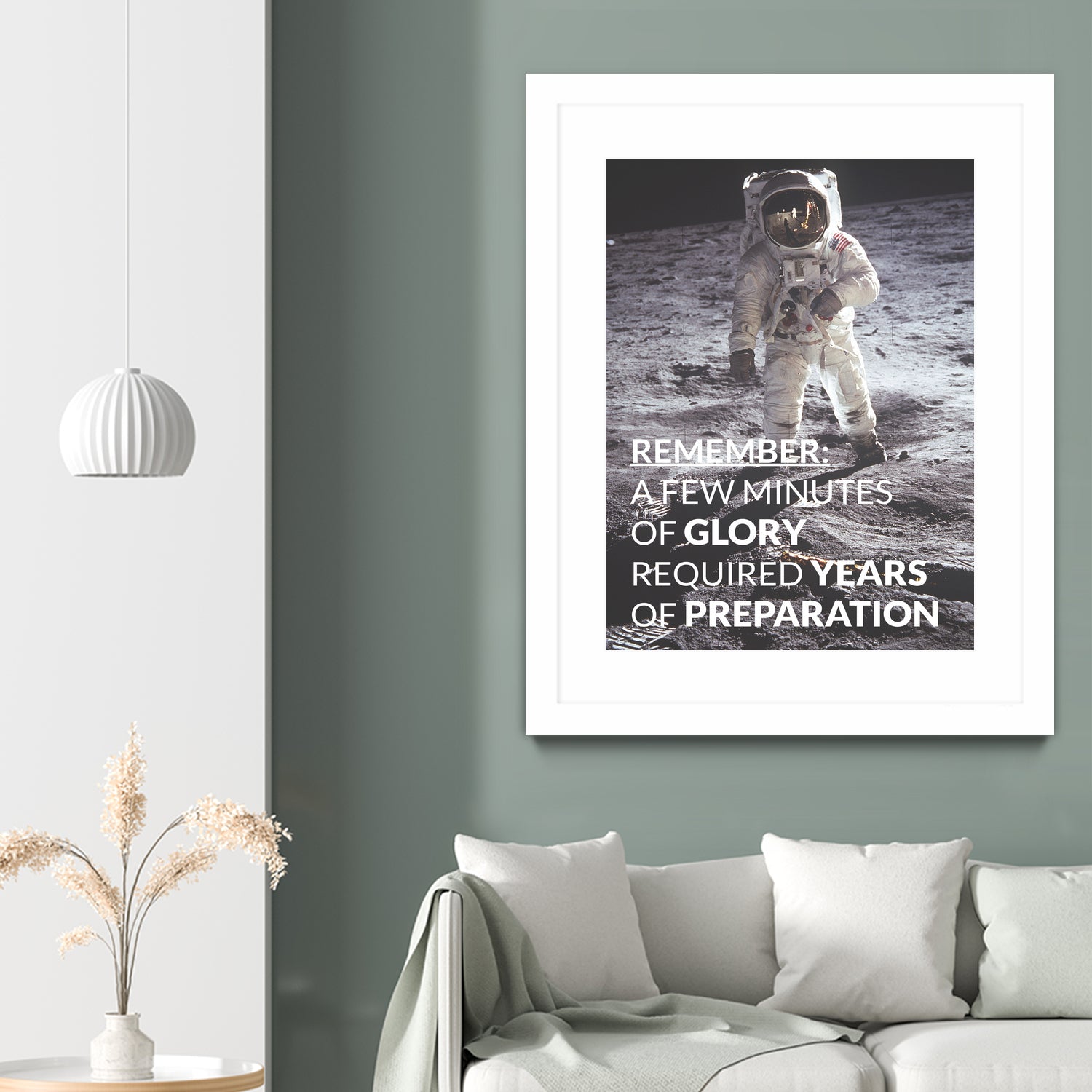 Motivational - Prepare For Glory (Moon Landing) by Wazir Rohiman on GIANT ART - gray typography