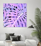 Lilac Monstera by Nina May on GIANT ART - fuchsia digital painting