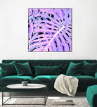 Lilac Monstera by Nina May on GIANT ART - fuchsia digital painting