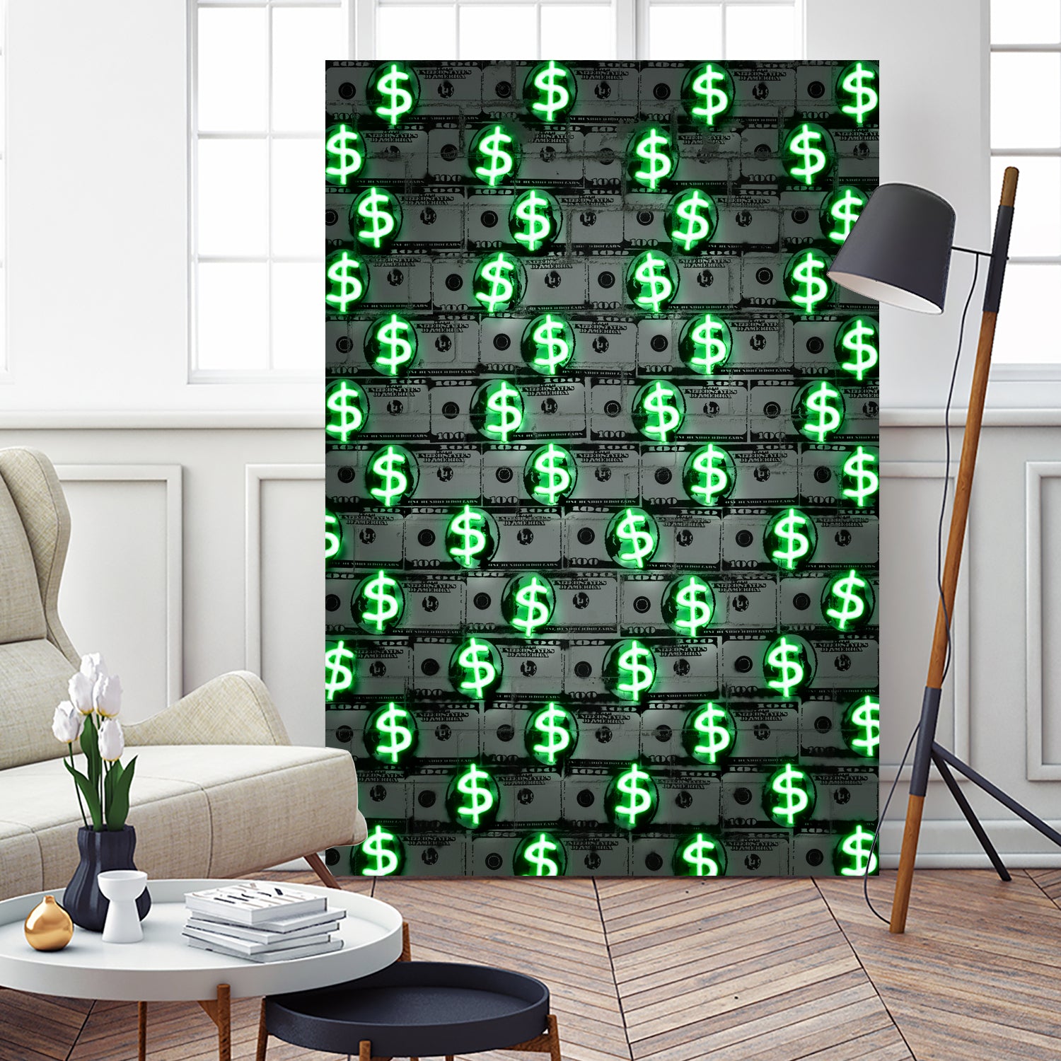 Money money money by Octavian Mihai Mielu on GIANT ART - green 3d art