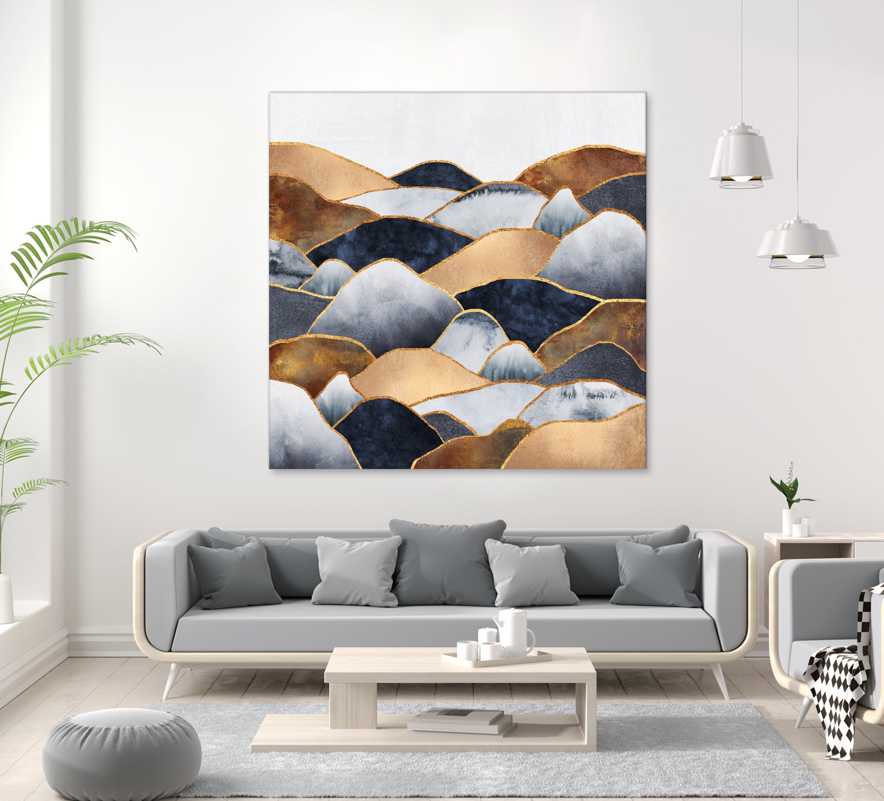 Hills 2 by Elisabeth Fredriksson on GIANT ART - blue digital painting