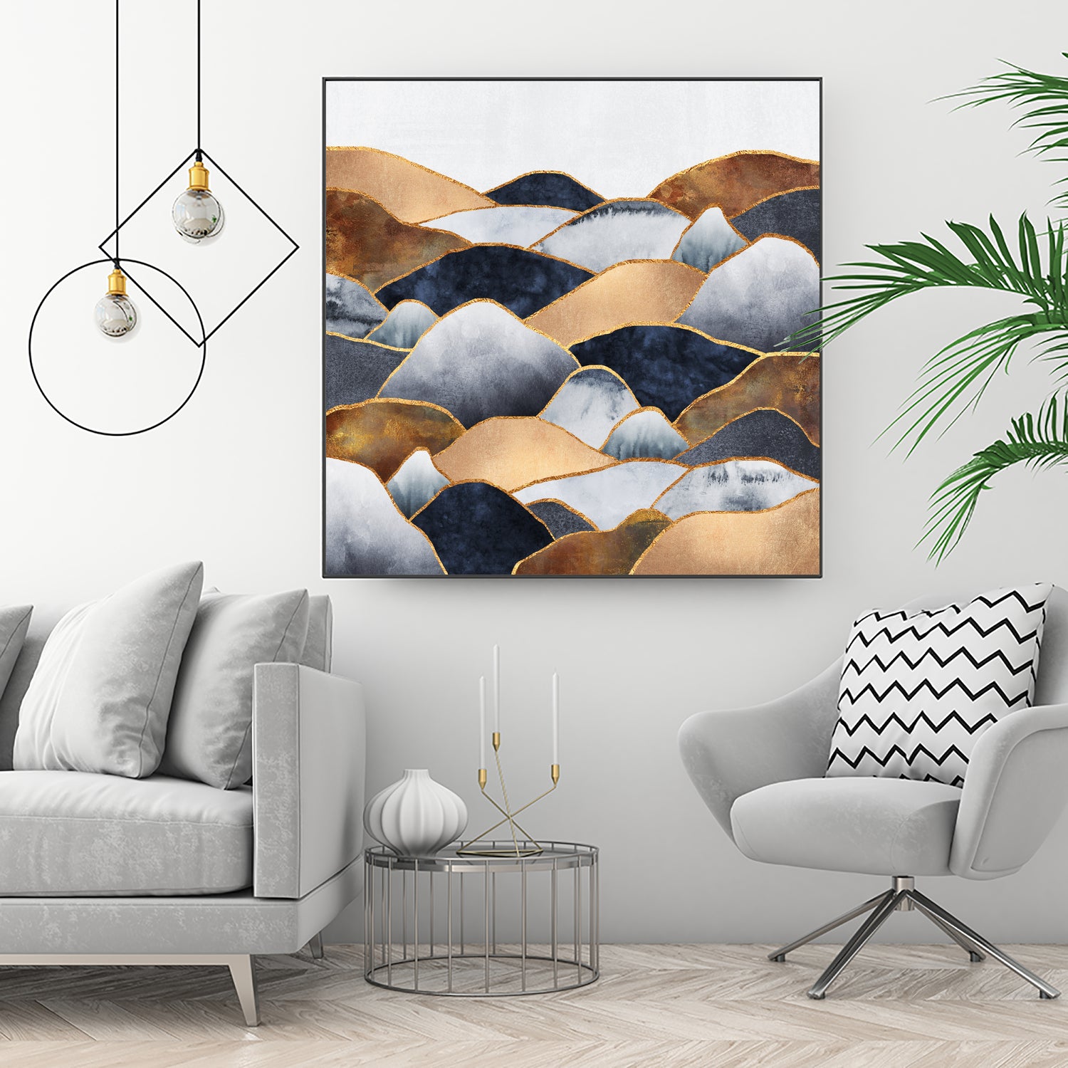 Hills 2 by Elisabeth Fredriksson on GIANT ART - blue digital painting